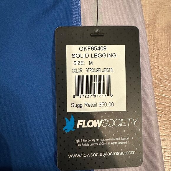 FLOWSOCIETY YOUTH BLUE ACTIVE LEGGINGS NEW 10/12 - Picture 2 of 5